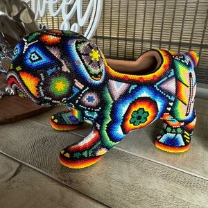 HUICHOL PUG ART PLANTER